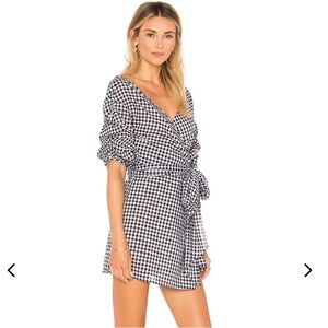 Lovers and Friends NWT Gabriel Dress in Black and Ivory Gingham size Small